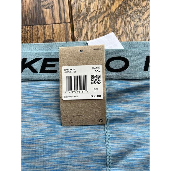 Nike Women's Pro 3" Space Dye Dri-Fit Compression Shorts Size XXL HJ6348-464 - Picture 4 of 5